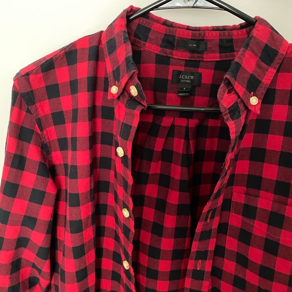 J. Crew checkered Oxford button down - Picture 2 of 2